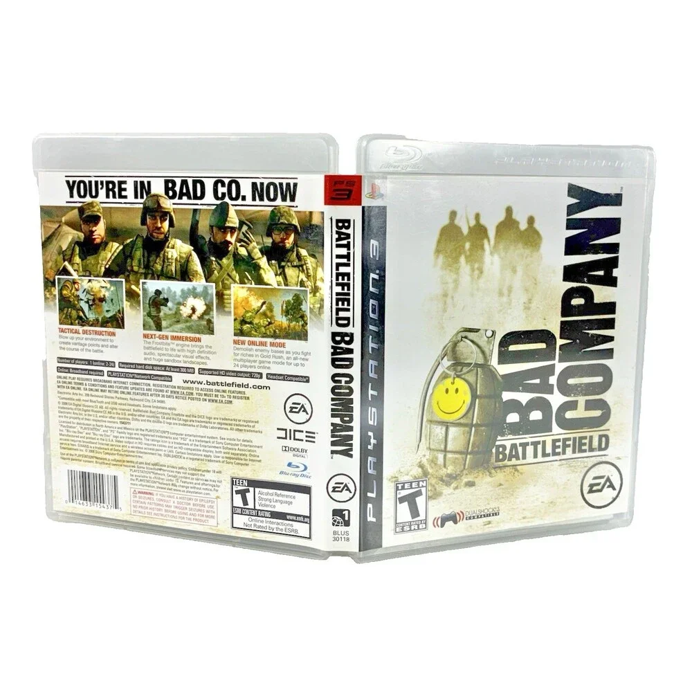 Battlefield: Bad Company Sony PlayStation 3 EA 2008 Complete with Manual Tested